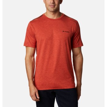 Columbia Tech Trail Crew Neck, Camiseta Rojos Para Hombre | 059823-CEL